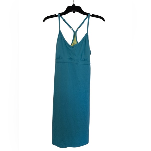 Athleta Women’s Medium Shorebreak Swim Dress Beach Summer Teal Racerback - Picture 1 of 8